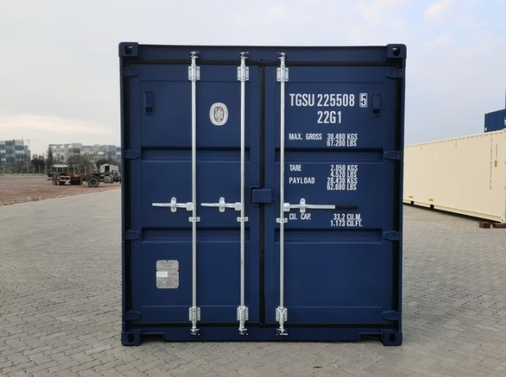 CONTENEDOR MARÍTIMO DE 20 PIES NUEVO ONE-WAY / RAL 5013 AZUL COBALTO