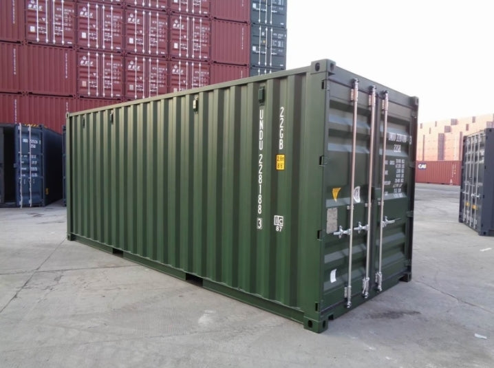 CONTENEDOR MARITIMO DE 20 PIES / RAL 6007