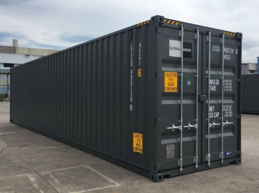 CONTENEDOR MARÍTIMO DE 40 PIES / RAL 7016 / VIAJE ÚNICO / GRIS ANTRACITA