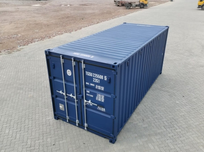 CONTENEDOR MARÍTIMO DE 20 PIES NUEVO ONE-WAY / RAL 5013 AZUL COBALTO