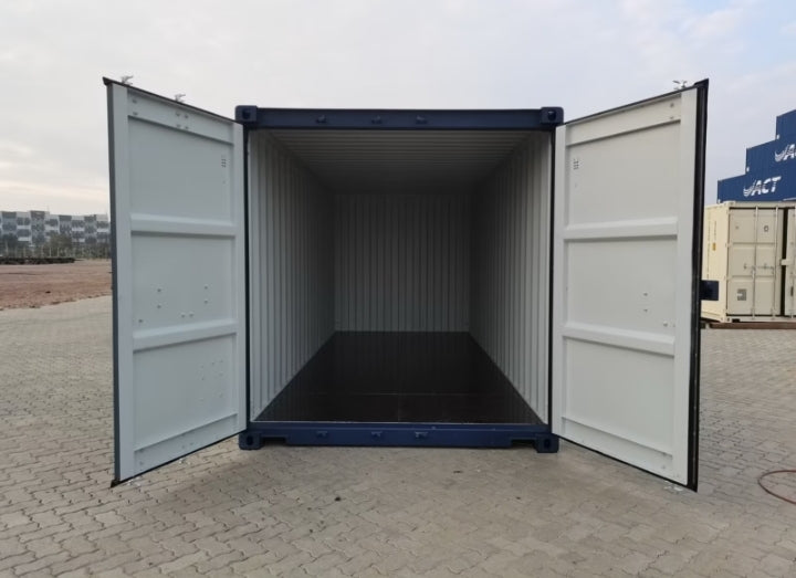 CONTENEDOR MARÍTIMO DE 20 PIES NUEVO ONE-WAY / RAL 5013 AZUL COBALTO