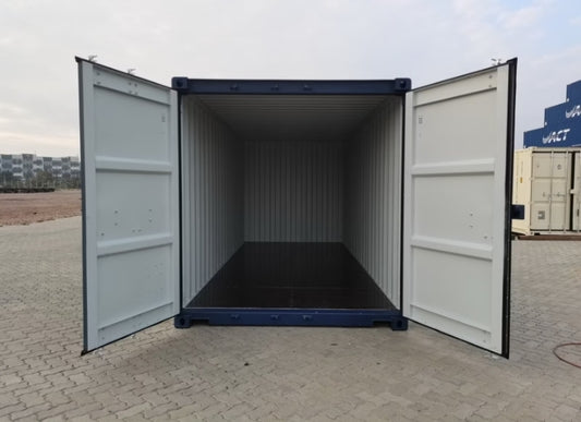 CONTENEDOR MARÍTIMO DE 20 PIES NUEVO ONE-WAY / RAL 5013 AZUL COBALTO