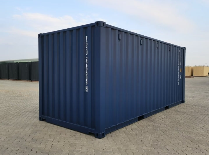 CONTENEDOR MARÍTIMO DE 20 PIES NUEVO ONE-WAY / RAL 5013 AZUL COBALTO