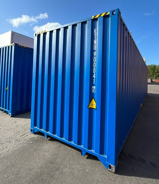CONTENEDOR MARÍTIMO 40 PIES NUEVO / HIGH-CUBE / PRIMER VIAJE / AZUL
